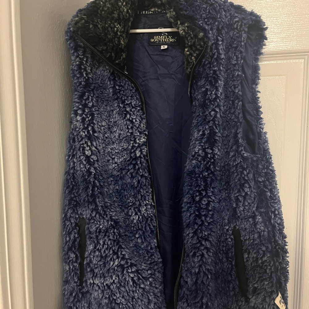 Simply Southern Women's Navy Teddy Jacket
